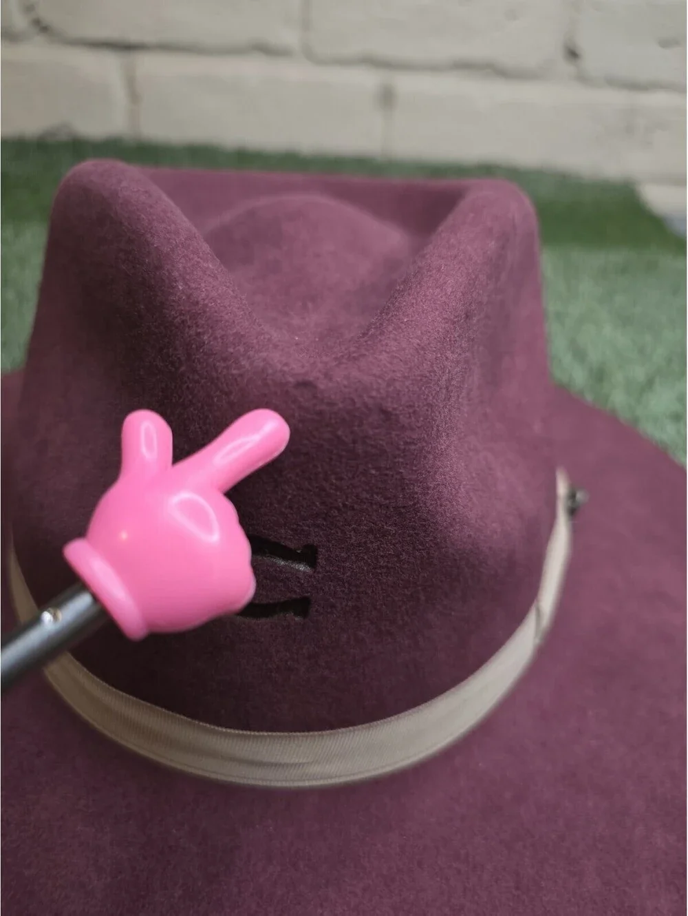 Charlie 1 Horse Women's Highway Hat Burgundy Wool Felt Western Boho - Size Large